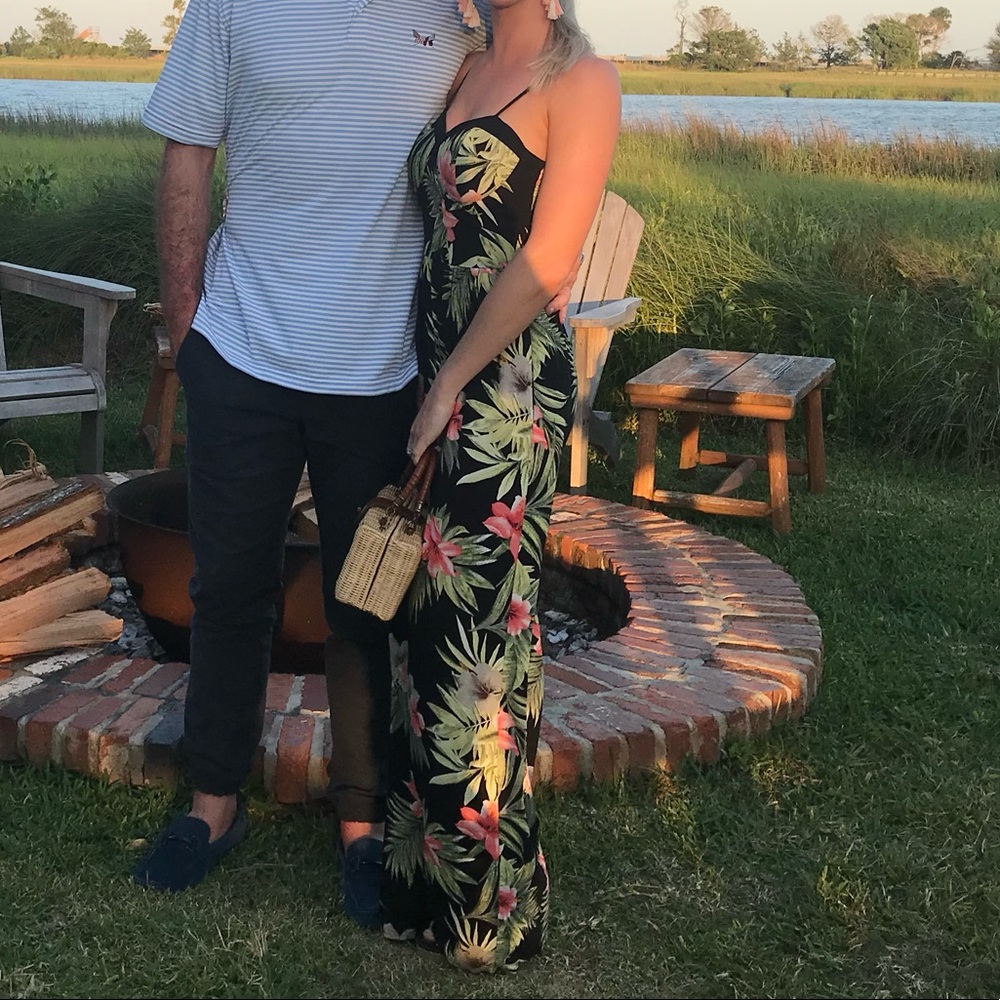 Tropical Print Jumpsuit